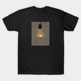 Edison Light Bulb Industrial Background T-Shirt